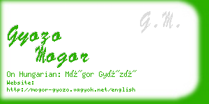 gyozo mogor business card